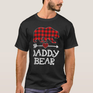 Camiseta Daddy Bear Navidades Pajama Red Plaid Buffalo Fami