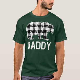 Camiseta Daddy Bear Pajama Grey Buffalo Plaid Premium 