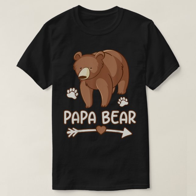 Camiseta daddy bear t shirt for papa, daddy bear mens shirt (Diseño del anverso)