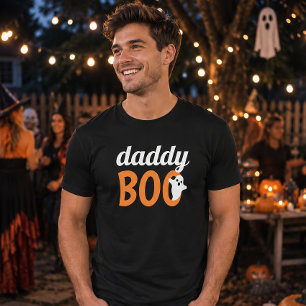 Camiseta Daddy Boo Naranja Negro Halloween Familia Combinac