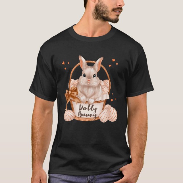Camiseta Daddy Bunny Cute Pastel Matching Family Easter Rab (Anverso)