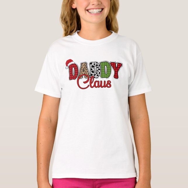 Camiseta Daddy Claus Plaid Pattern-60095 (Anverso)