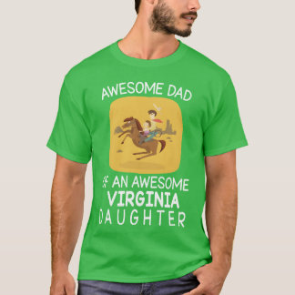 Camiseta Daddy Daughter Riding Horseogéter Feliz Padre vi
