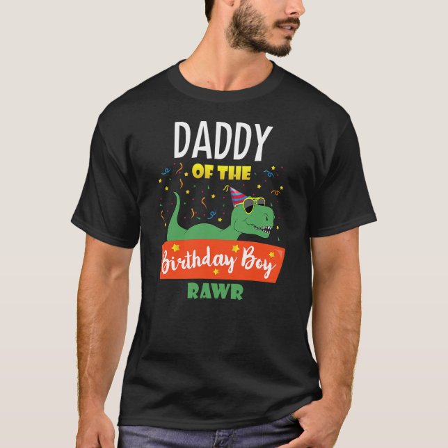 Camiseta Daddy Dinosaur Funny Cute Birthday Boy Family Matc (Anverso)