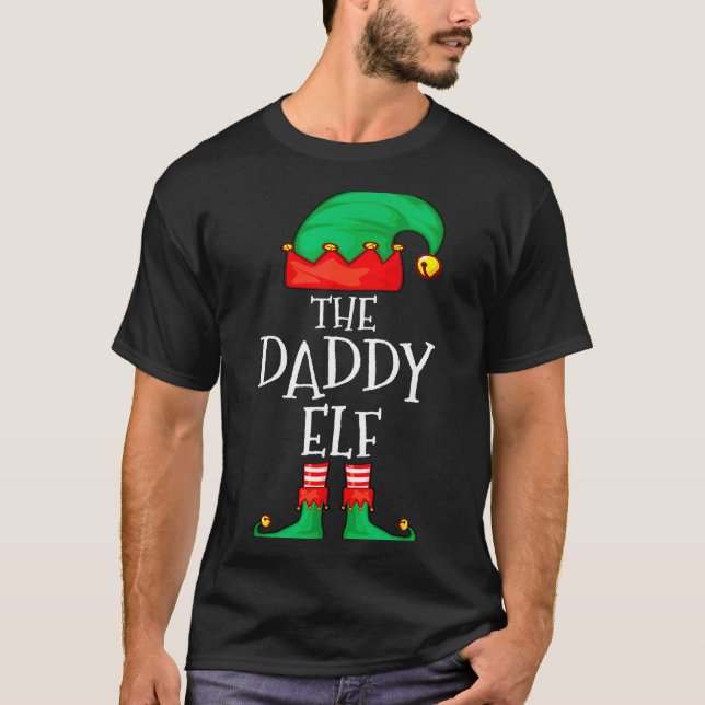 Camiseta Daddy Elf Family Christmas Daddy Dad Father Elf Sw (Anverso)