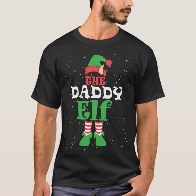 Camiseta Daddy Elf Family Matching Group Christmas Dad Men (Anverso)
