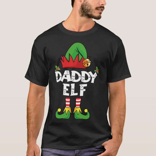 Camiseta Daddy Elf Matando a Fiesta de Navidades familiares (Anverso)