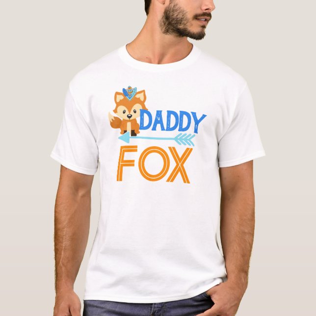 Camiseta Daddy Fox Wild One Woodland Fiesta Birthday T-Shir (Anverso)