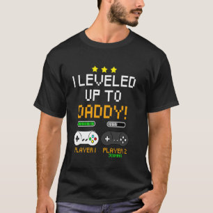 Camiseta Daddy Gamer Player Progress Bar Gaming Baby Announ