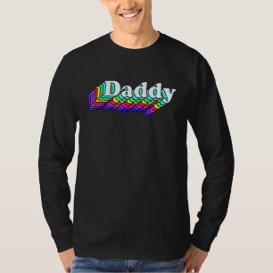 Camiseta Daddy Gay Daddy Bear Retro Lgbt Rainbow Lgbtq Prid