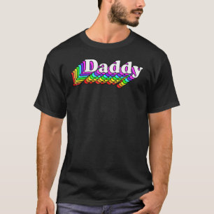 Camiseta Daddy Gay Daddy Bear Retro Lgbt Rainbow Lgbtq Prid