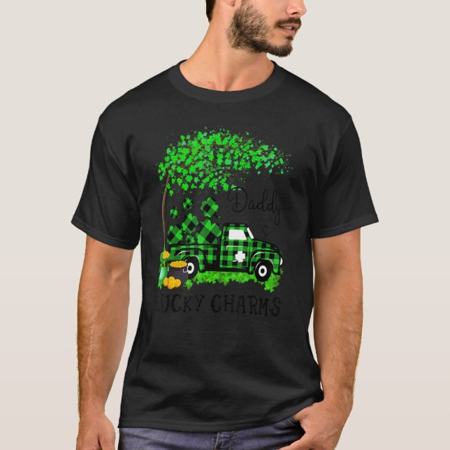 Camiseta Daddy Lucky Charm Shamrock Graphic Truck St Patric (Anverso)