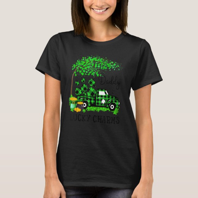 Camiseta Daddy Lucky Charm Shamrock Graphic Truck St Patric (Anverso)