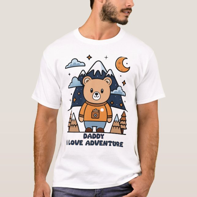 CAMISETA DADDY, ME ENCANTA LA AVENTURA (Anverso)