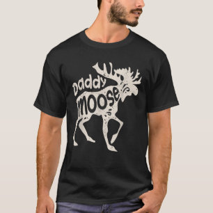 Camiseta Daddy Moose Fathers Day Hombres Papá Familia Match
