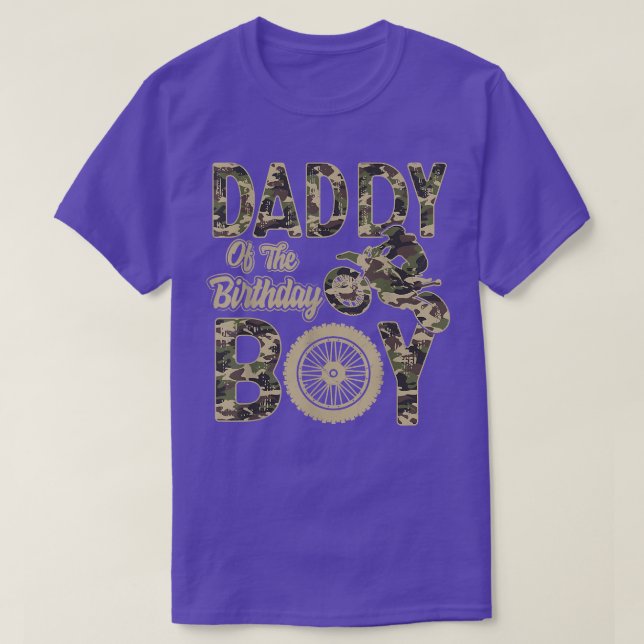 Camiseta Daddy of the Birthday Boy Dirt Bike 4th B-day Part (Diseño del anverso)