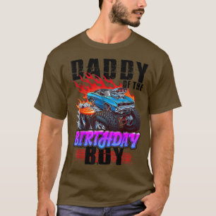 Camiseta Daddy Of The Birthday Boy Monster Truck Blaze Car 