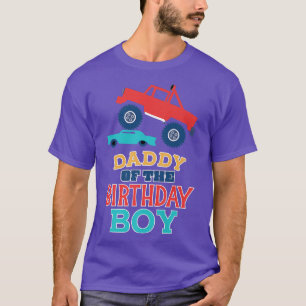Camiseta Daddy Of The Birthday Boy Monster Truck Matching F