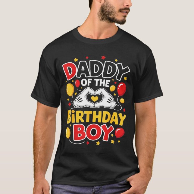 Camiseta Daddy Of The Birthday Boy Shirt Matching Dad Son F (Anverso)