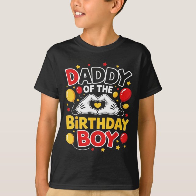 Camiseta Daddy Of The Birthday Boy Shirt Matching Dad Son F (Anverso)