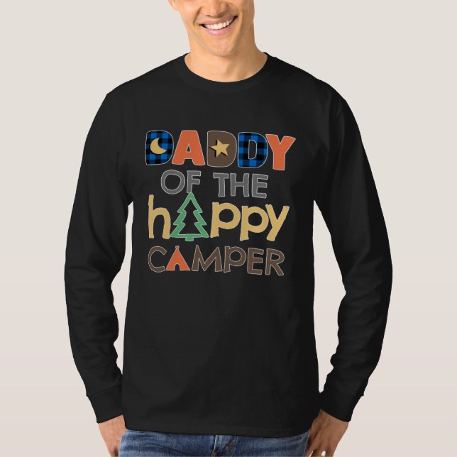 Camiseta Daddy of The Happy Camper  Camping Trip Dad Father (Anverso)