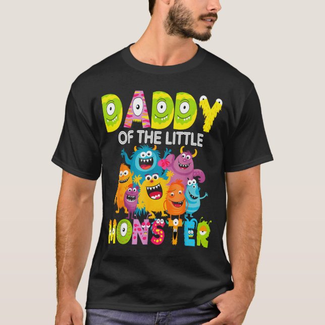 Camiseta Daddy Of The Little Monster 1st Birthday Boy Party (Anverso)