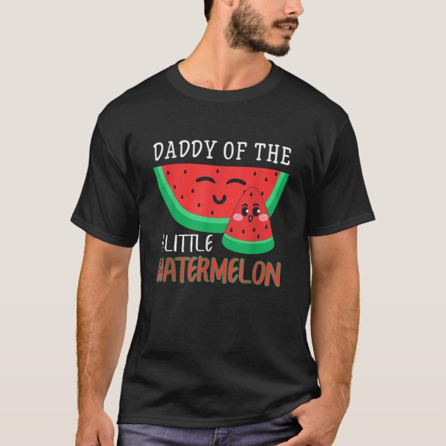 Camiseta Daddy Of The Little Watermelon Melon Family Matchi (Anverso)