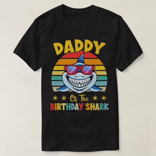 Camiseta Daddy Of The Shark Birthday Family Matching Birthd (Diseño del anverso)