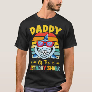 Camiseta Daddy Of The Shark Birthday Family Matching Birthd