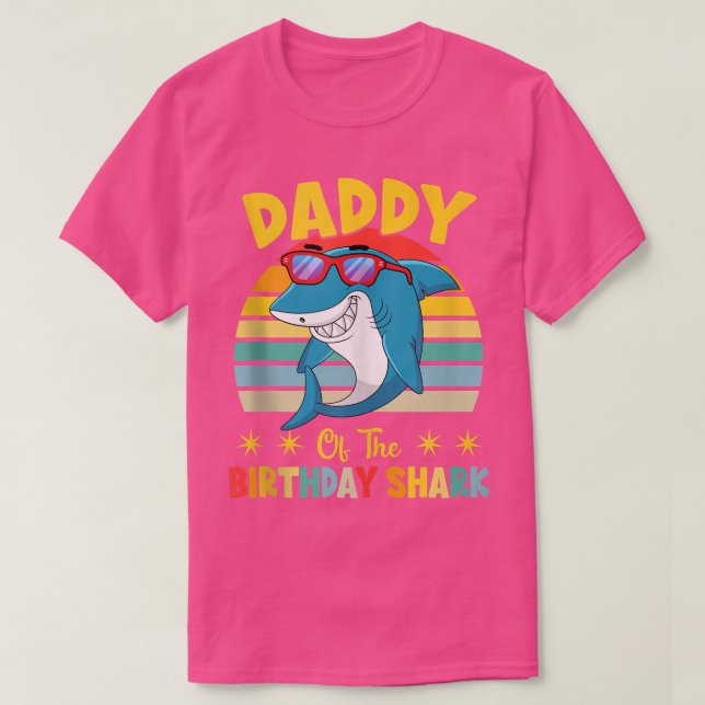 Camiseta Daddy Of The Shark Birthday Family Matching Birthd (Diseño del anverso)