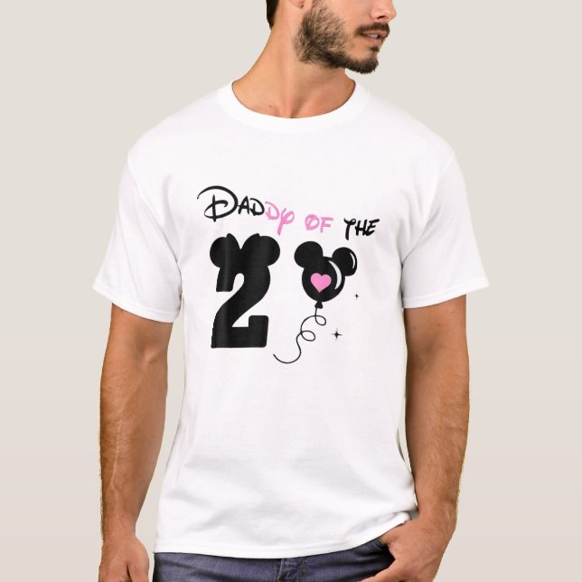 Camiseta Daddy Of The Twodles, 2Nd Birthday Party, 2 Years (Anverso)