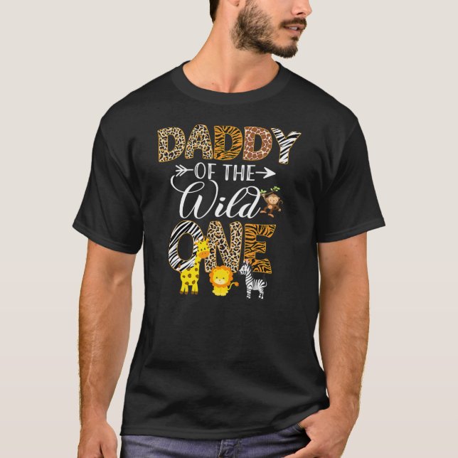 Camiseta Daddy of the Wild One Zoo Safari Jungle Animals (Anverso)