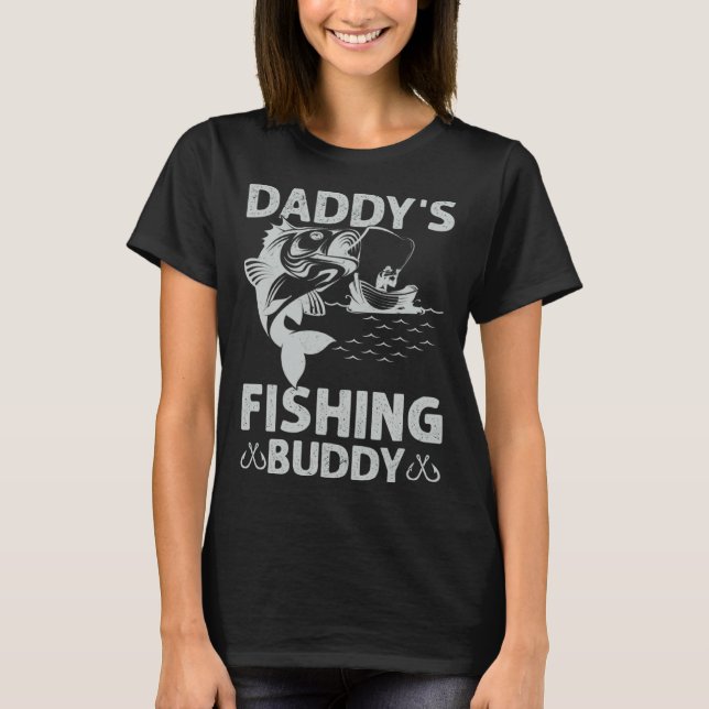 Camiseta Daddy s Fishing Buddy Fishing Papa Son Boy Fathers (Anverso)