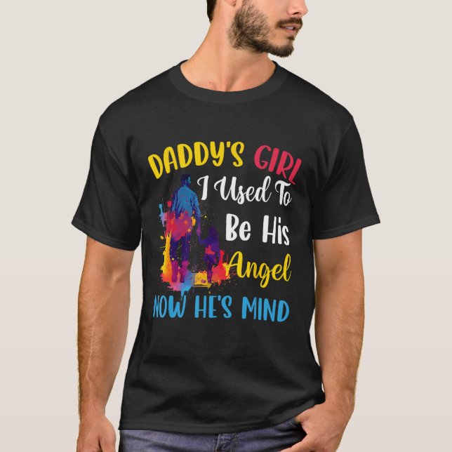 Camiseta Daddy s Girl My Dad Is My Guardian Angel Apparel 7 (Anverso)