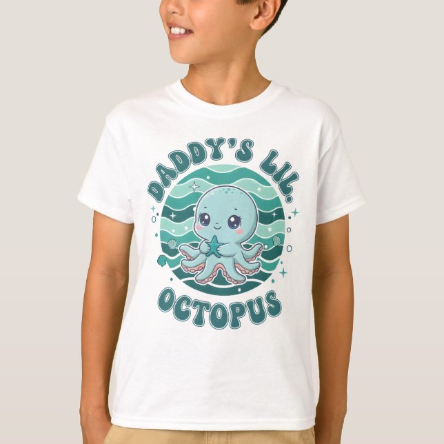 Camiseta Daddy’s Lil’ Octopus Cute (Anverso)