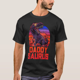 Camiseta Daddy Saurus Rex Dad Dad Padre Trex Retro Dinosa d