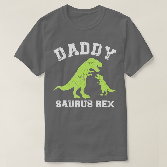 Camiseta Daddy saurus rex dinosaur father's day gift for da (Diseño del anverso)