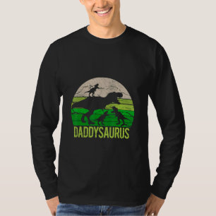 Camiseta Daddy Saurus Y Tres Babysaurus Saurus