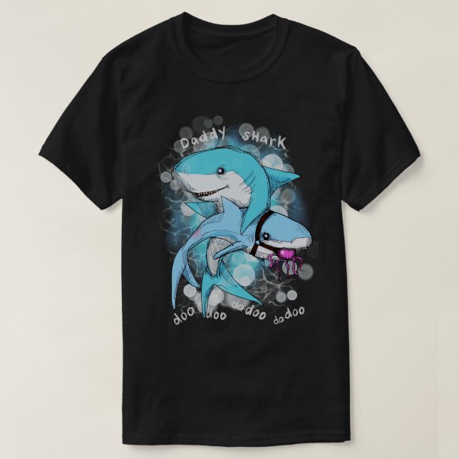 Camiseta Daddy Shark (Diseño del anverso)