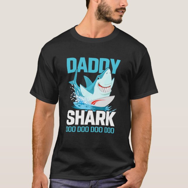 Camiseta Daddy Shark Doo Doo Doo para papá (Anverso)