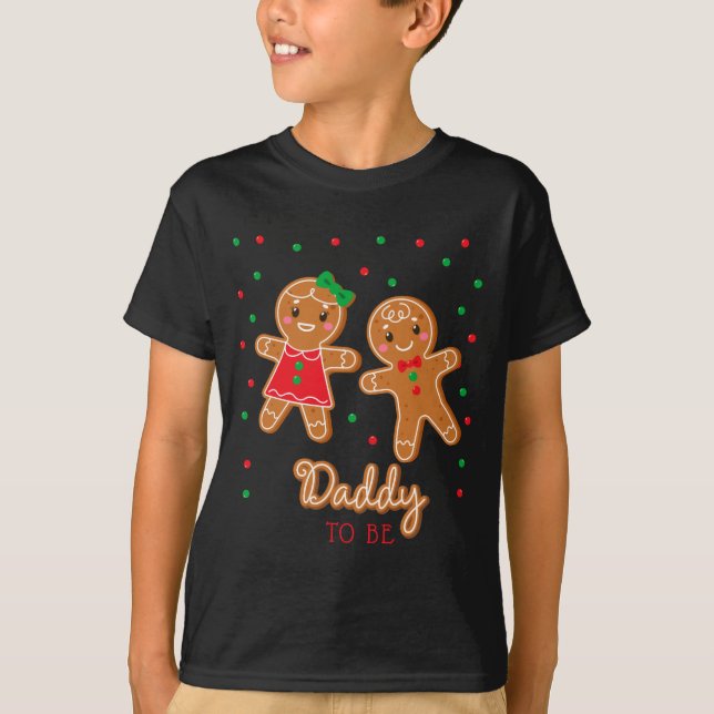 Camiseta Daddy To Be Gender Reveal Gingerbread  (Anverso)