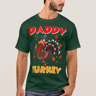 Camiseta Daddy Turkey divertida gratitud