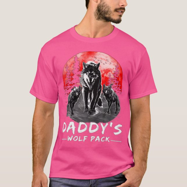 Camiseta Daddy Wolf Pack Wolves Lover (Anverso)