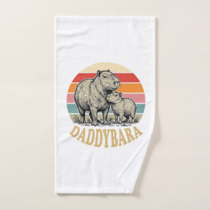 Camiseta Daddybara Capybara Dad Vintage Atardecer_