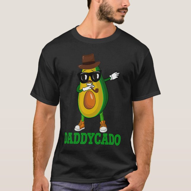 Camiseta Daddycado  Dabbing Daddy Avocado Vegan Father's Da (Anverso)