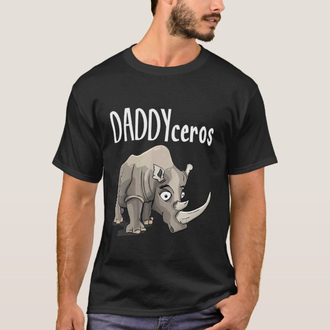 Camiseta Daddyceros Padre Rhinoceros Papá Pun (Anverso)