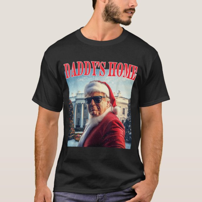 Camiseta Daddy's Home Trump 2024 Won Santa Claus Christmas  (Anverso)