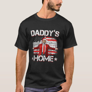 Camiseta Daddys Home Trump Navidad 2024 Divertido Trump se