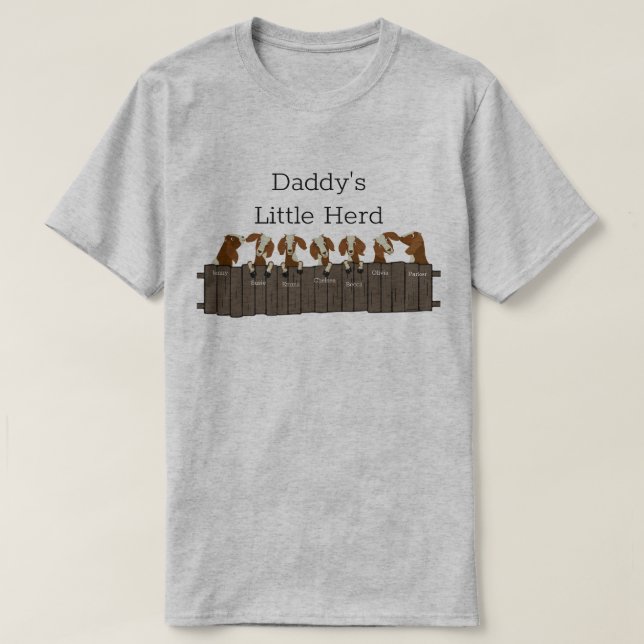 Camiseta Daddys Little Goat Herd 7 Cabras (Diseño del anverso)