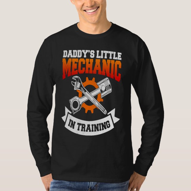 Camiseta Daddy's Little Mechanic In Training Automotive Tec (Anverso)